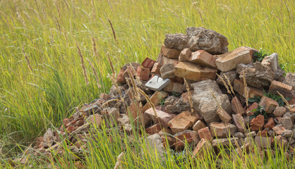 broken bricks