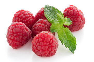 Ripe red raspberry