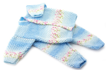 Baby's knitted clothes