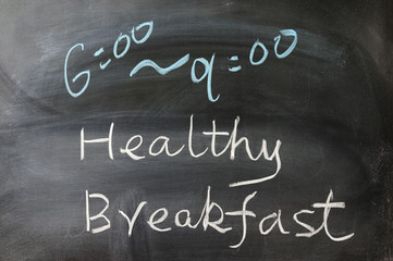 Healthy breakfast words