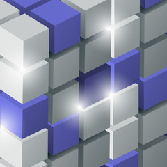Vector background with 3d cubes