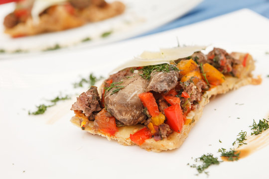 pie with meat and vegetables