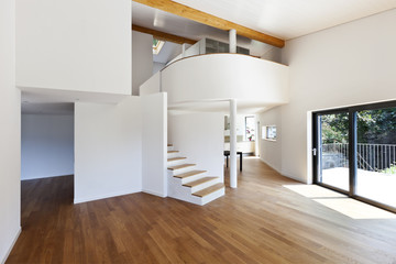 interior modern house, large open space