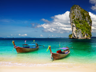 Naklejka premium Tropikalna plaża, Andaman morze, Tajlandia