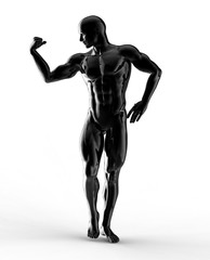 Fototapeta na wymiar render of bodybuilder