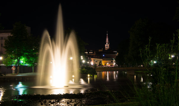 City park fountain, Bor&aring;s Sweden