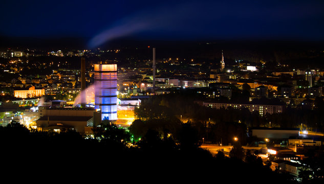 Night Skyline Bor&aring;s Sweden