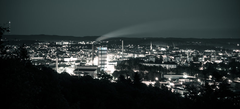 Night Skyline Bor&aring;s Sweden