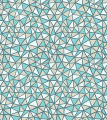 Seamless triangle pattern in blue colors. Vector