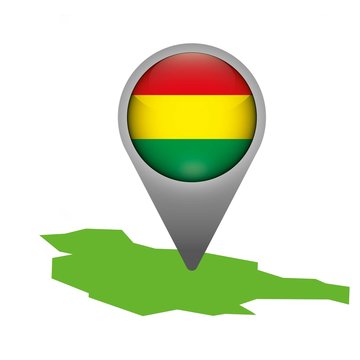 Bolivien Markierung Flagge Icon Button