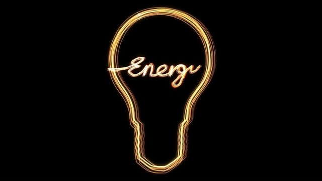 light bulb with text energy