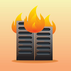 burned server