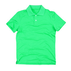 Photograph of blank polo shirt isolated. Clipping paths