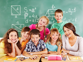 School child with teacher.