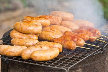 Thai style sausage grilled