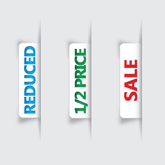 Vector labels for sale and reduced
