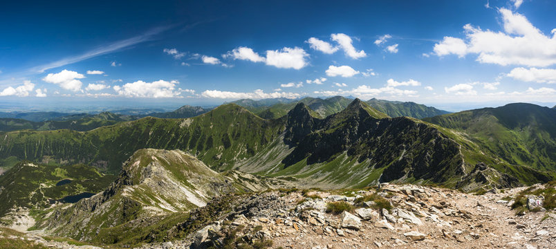 Fototapeta Mountain ridge panorama