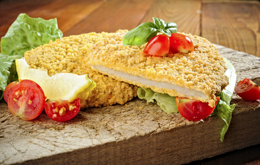 Cotoletta alla milanese - fried breaded Veal Milanese