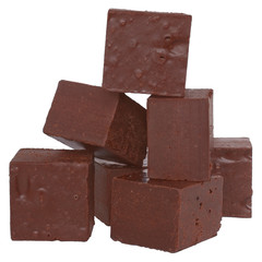 Cubes of chocolate