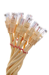 Bundle yellow network cable to the office network