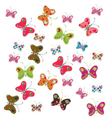 set of decorative butterflies
