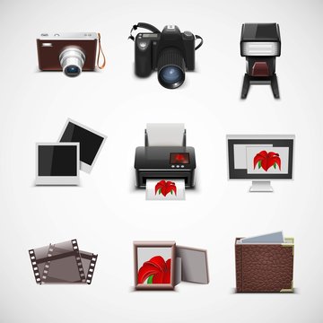 photo equipment vector icon