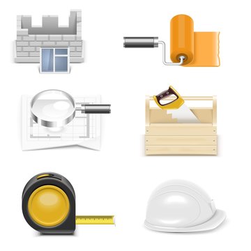 repair and building vector icon set