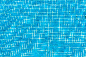 Turquoise blue swimming pool mosaic