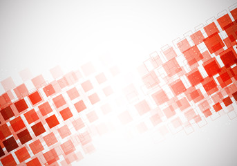 Background with red squares