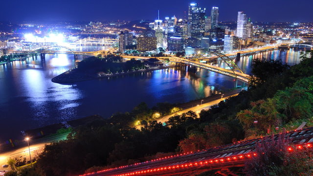 Duquesne Incline in Pittsburgh, Pennsylvania, USA