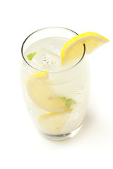 Fresh Organic Lemonade with mint leaves