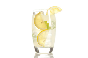 Fresh Organic Lemonade with mint leaves