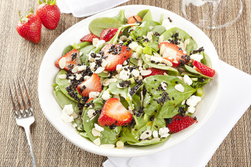 Fresh Homemade Strawberry Spinach Salad