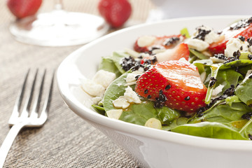 Fresh Homemade Strawberry Spinach Salad