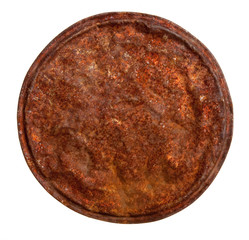 Rusty tin lid