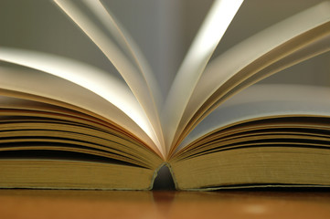Closeup opened book