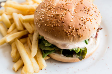 American cheese burger