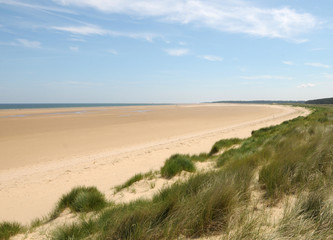 Fototapeta na wymiar Wydmy w Holkham piasków, North Norfolk