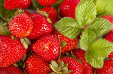 Fresh ripe perfect strawberry - Food Frame Background
