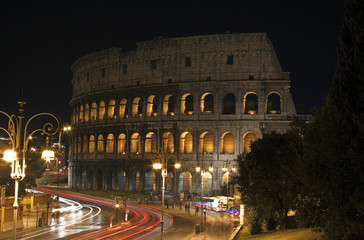 Colosseum lights in Rome
