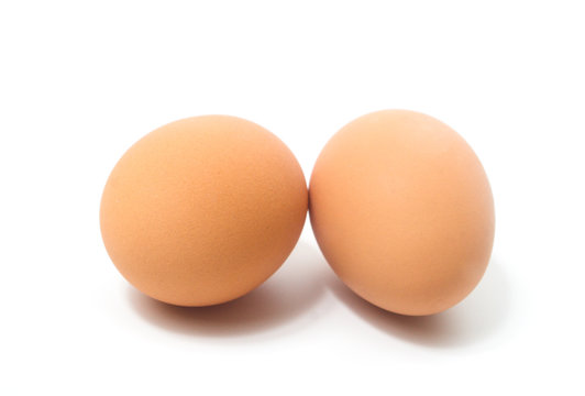 Eggs on a plain background