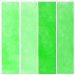 Set of green watercolor abstract hand painted backgrounds