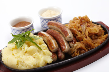 sausage with cabbage