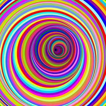 Cerchi Ipnotici-Hypnotic Psychedelic Circles-Vector