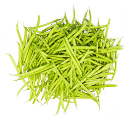 green beans isolated on white background