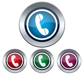 Buttons with a picture of the handset