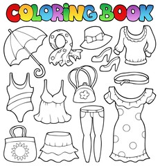Coloring book clothes theme 2