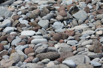 Kieselsteine am Strand