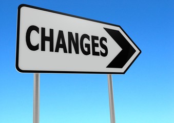 Changes Road Sign