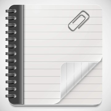 vector blank notepad